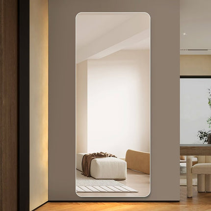 59" Silver Square Frameless Full Length Hanging Mirror