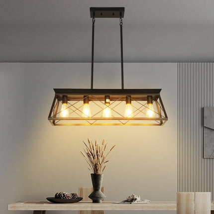 5 Light Geometric And Kitchen Island Ceiling Light