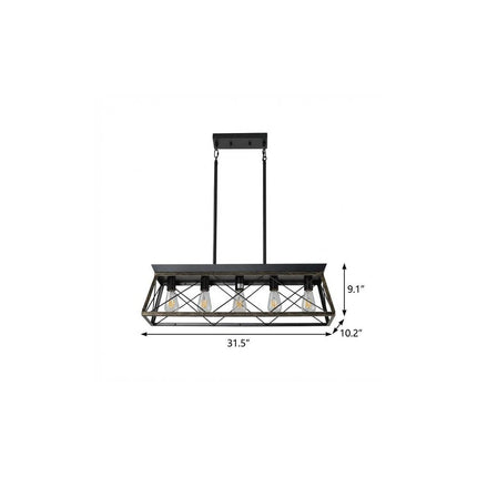 Kitchen Island 5 Light Metal Ceiling Light