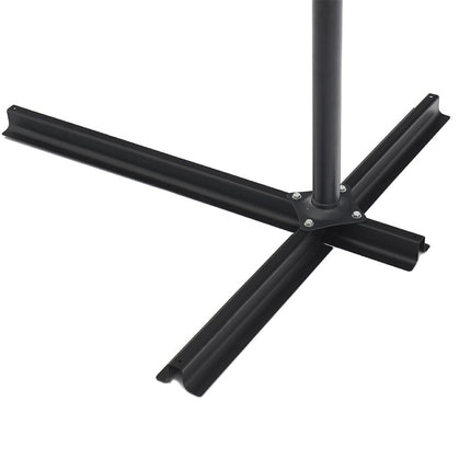 97" Green Polyester Hexagonal Cantilever Patio Umbrella with Stand