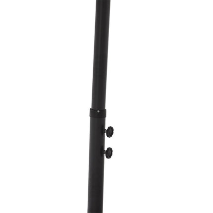97" White Polyester Hexagonal Cantilever Patio Umbrella with Stand