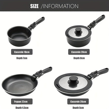 Non-Stick Cookware Set Non-Stick Pans And Pots With Removable Handles,
