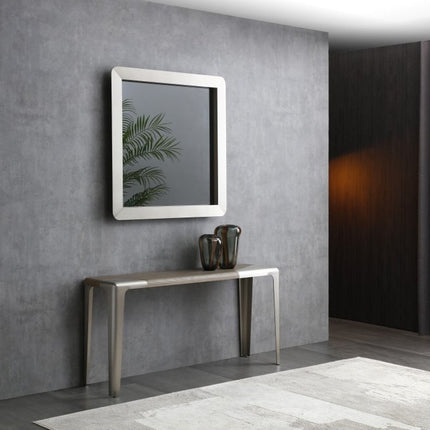 43" Silver Metal Square Framed Accent Mirror