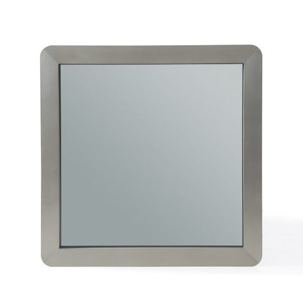43" Silver Metal Square Framed Accent Mirror