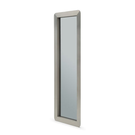 83" Silver Metal Leaning And Wall Mounted Framed Accent Mirror