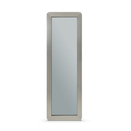 83" Silver Metal Leaning And Wall Mounted Framed Accent Mirror