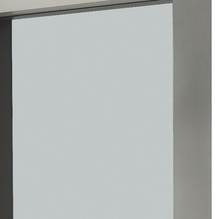 83" Silver Metal Leaning And Wall Mounted Framed Accent Mirror