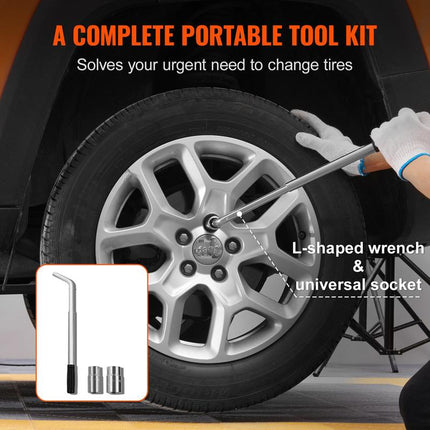 2.5 Ton Lifting Range 95-435 mm Professional Steel Scissor Jack