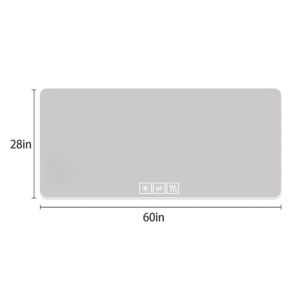 28" Silver Lighted Frameless Bathroom Vanity Mirror