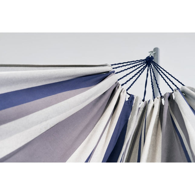 Gray Striped Single Spreader Bar Hammock