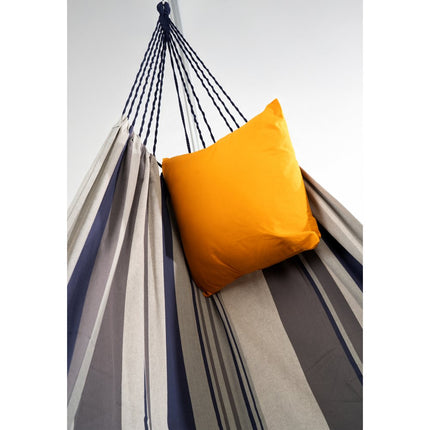 Gray Striped Single Spreader Bar Hammock