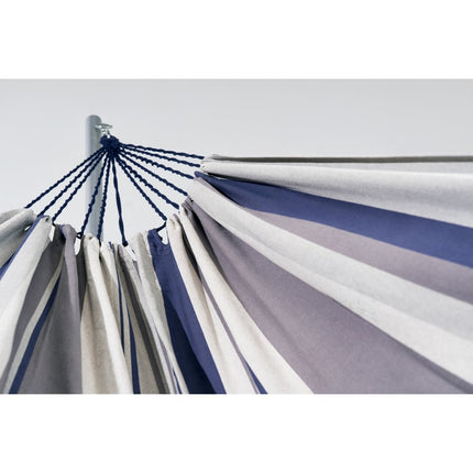 Gray Striped Single Spreader Bar Hammock