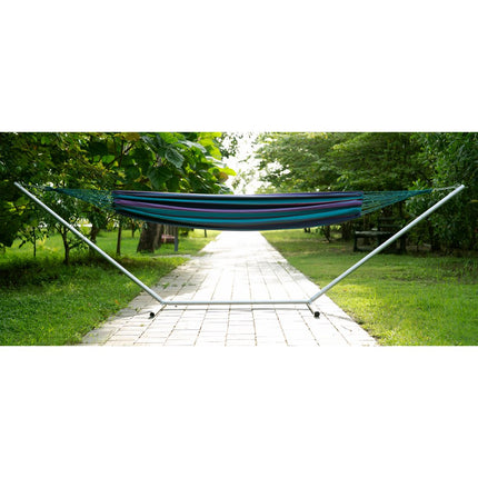 Purple Striped Single Spreader Bar Hammock