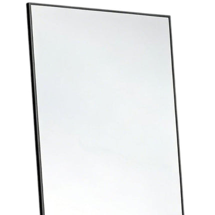 59" Black Aluminum Freestanding And Wall Mounted Framed Full Length Mirror