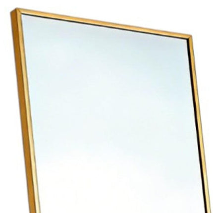 70" Gold Aluminum Freestanding Framed Full Length Mirror
