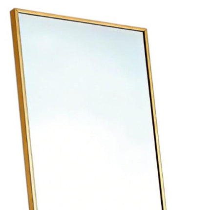 70" Gold Aluminum Freestanding Framed Full Length Mirror