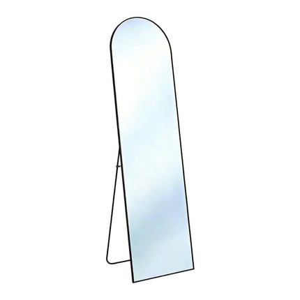 70" Black Aluminum Arch Freestanding Framed Full Length Mirror