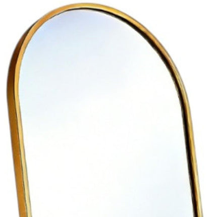 70" Gold Aluminum Arch Freestanding Framed Full Length Mirror