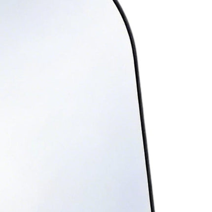 56" Black Aluminum Arch Freestanding And Wall Mounted Framed Full Length Mirror