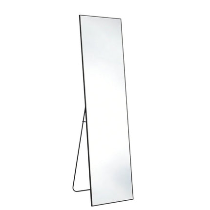 55" Black Aluminum Freestanding And Wall Mounted Framed Full Length Mirror