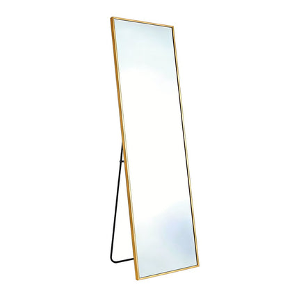 55" Gold Aluminum Freestanding And Wall Mounted Framed Full Length Mirror