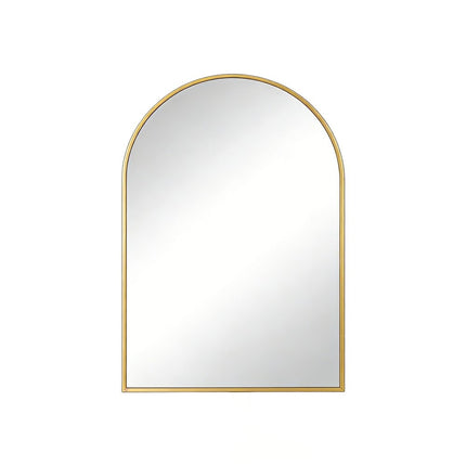30" Gold Aluminum Arch Framed Accent Mirror