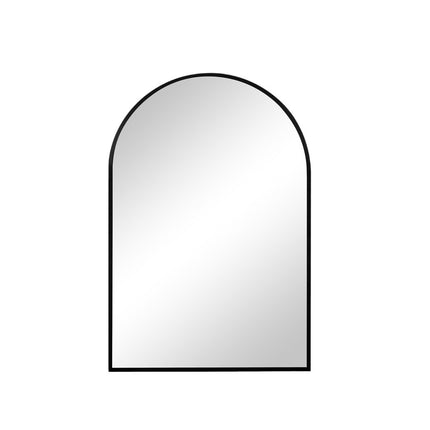 38" Black Aluminum Arch Framed Accent Mirror