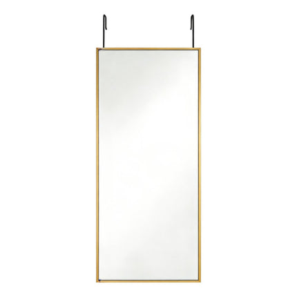 47" Gold Aluminum Over the Door Framed Accent Mirror