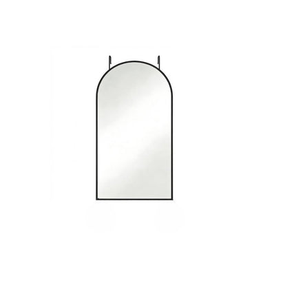 47" Black Aluminum Arch Over the Door Framed Accent Mirror