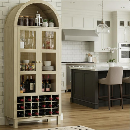 70" White Wood Two Door Pantry Or Storage Closet