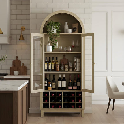 70" White Wood Two Door Pantry Or Storage Closet