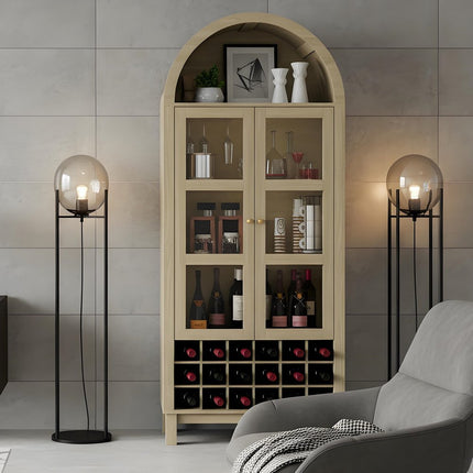 70" White Wood Two Door Pantry Or Storage Closet