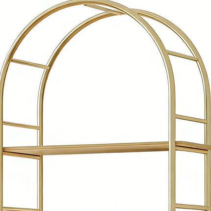 72" White Wood Adjustable Three Tier Etagere Bookcase