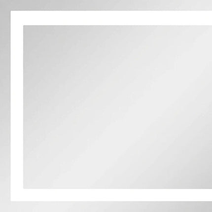 35" Silver Frameless Bathroom Vanity Mirror
