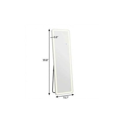 60" Clear Freestanding Frameless Full Length Mirror