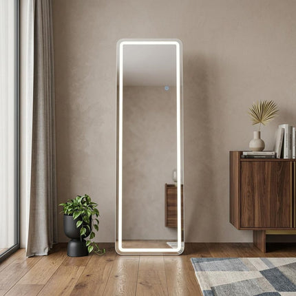 64" Clear Freestanding Frameless Full Length Mirror