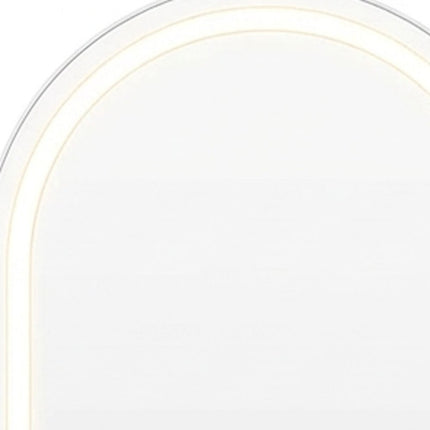 60" Clear Arch Freestanding Frameless Full Length Mirror