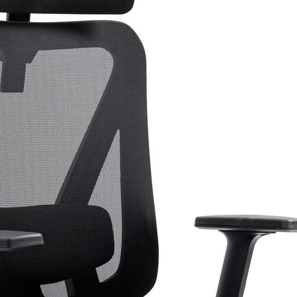 Black and Silver Adjustable Height Swivel Rolling Office Chair