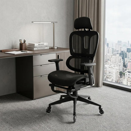Black Adjustable Height Swivel Rolling Office Chair