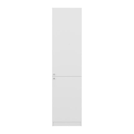 71" White Wood One Tier Bookcase with One Door