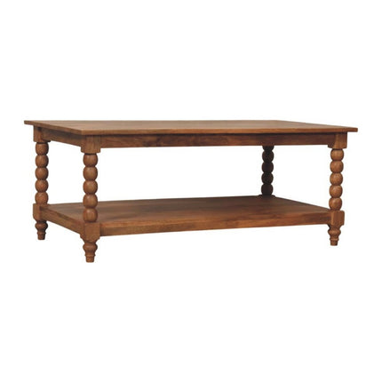 43" Brown Solid Wood Solid Coffee Table