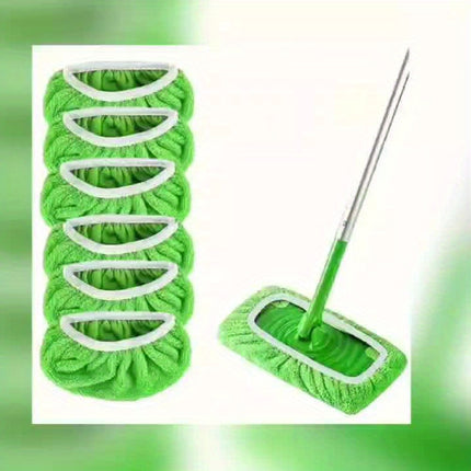 6pcs, Reusable Mop Replacement Pad, Flat Floor Mop Cloth, Washable And Durable Replacement Mop Cloth,