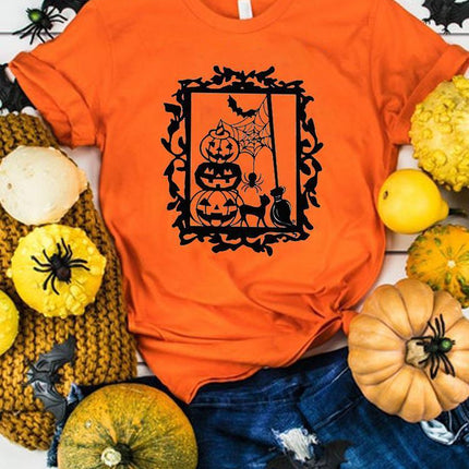 Halloween Thanksgiving Women's Summer Graphics T-Shirt Clothes