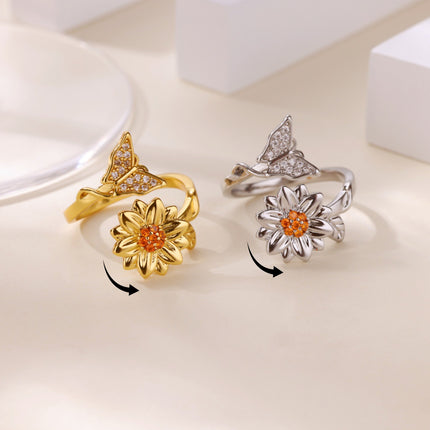 Womens Versatile Creative Ring With A Rotating Design
