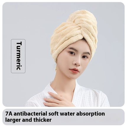 Bubble Velvet Wide Tail Hair-drying Quick-drying Towel Shower Cap
