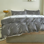 Flowers And Plants Heart Language - Gray And White / 135cm*200cm