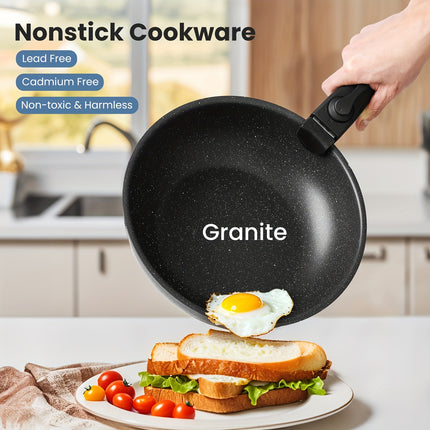 Cookware Set - Pots and Pans Set with Detachable Handle, Induction, Dishwasher Oven Safe