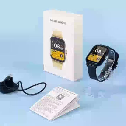 Full-Screen Touch Smartwatch with Call and Message Notifications, Fitness