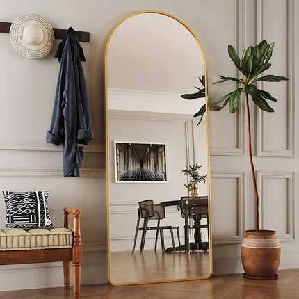 58"x19" Full-Length Mirror Arch Floor Stand - Freestanding, Vertical Orientation