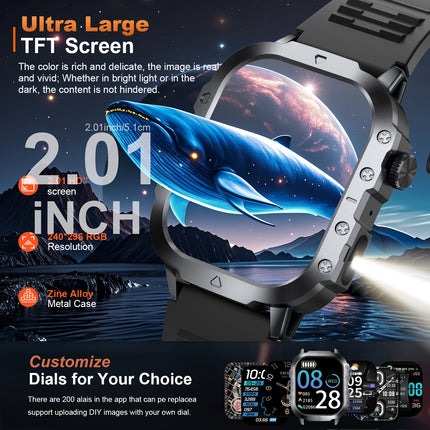GWENLAND New Smart Watch for Men 5.11 cm Big Screen Display Wireless Make/Answer Call Watch,